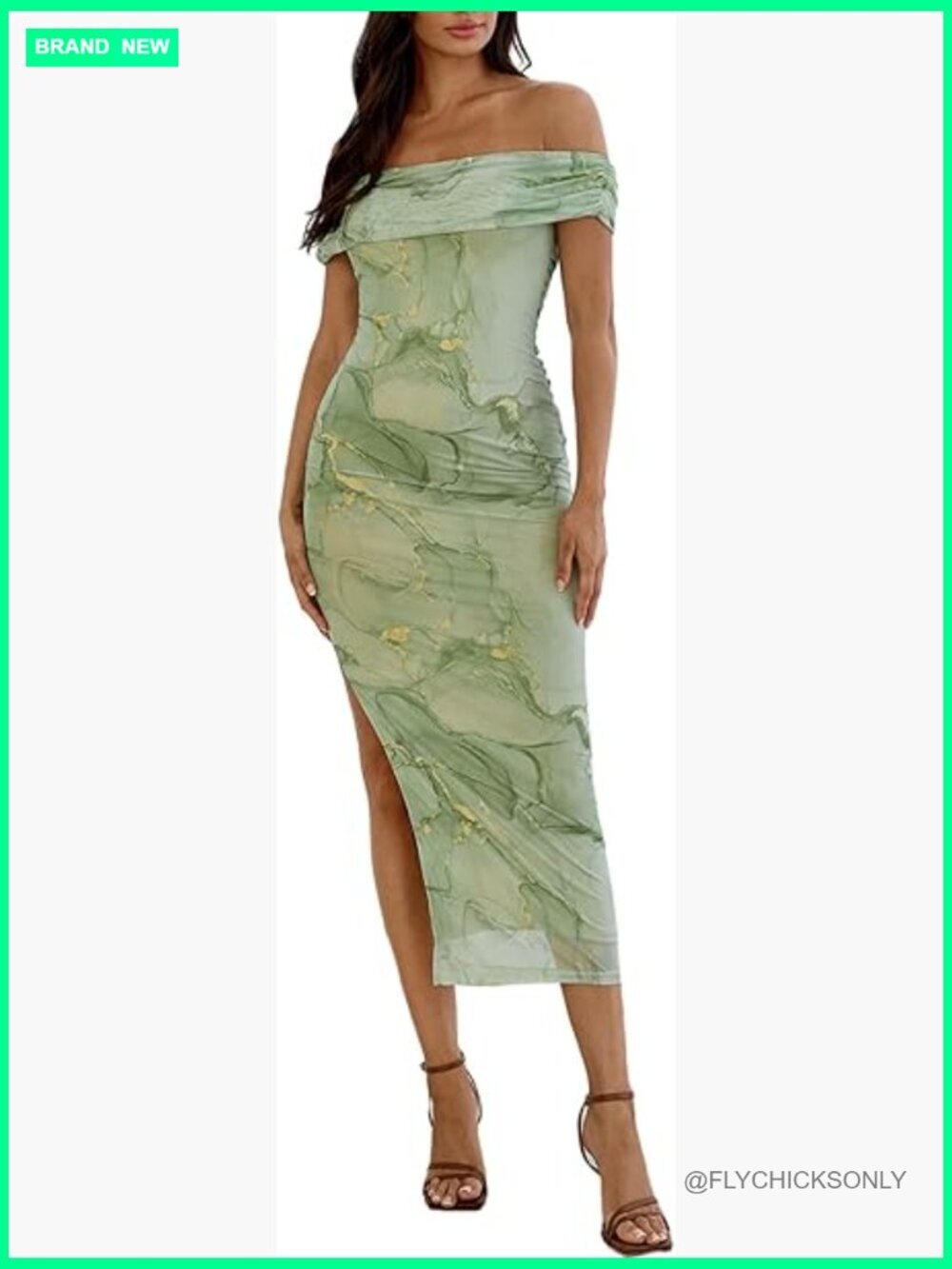 Floral Print Off Shoulder Ruched Bodycon Long Dress